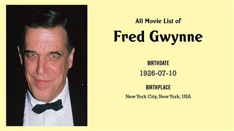 fred gwynne movies list.